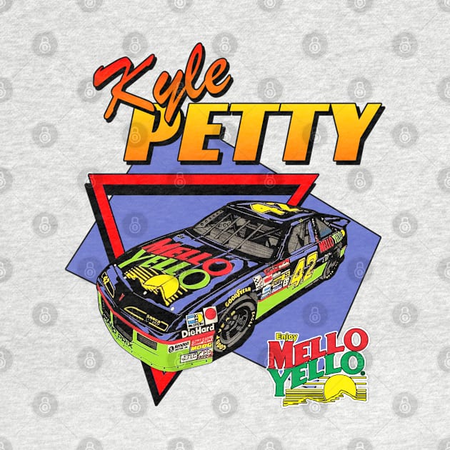 Kyle Petty Mello Yellow Retro Nascar Design by Reno27Racing